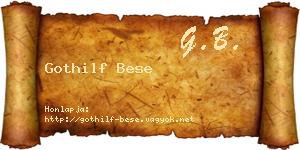 Gothilf Bese névjegykártya